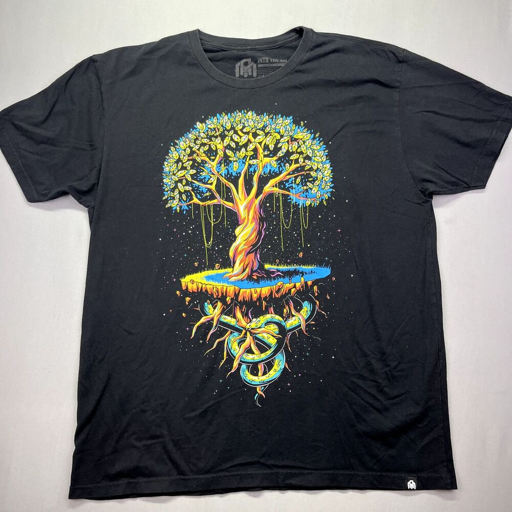 Into The‎ Am Nine Worlds Mens Graphic T Shirt Size XL Printed in USA Western